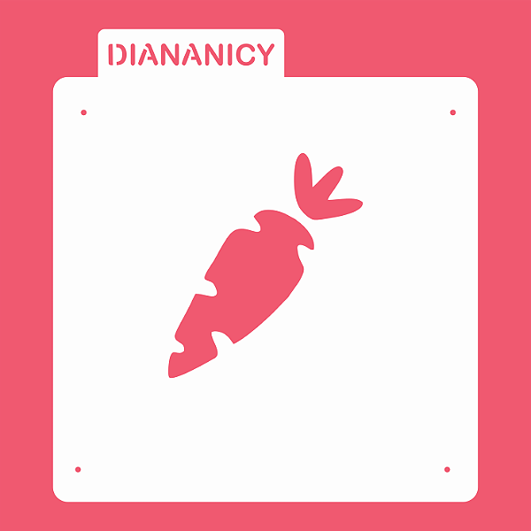 Estêncil Diananicy Nº 97 - Stencil Cenoura