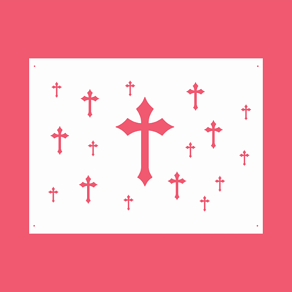 Estêncil Diananicy Nº 198 - Stencil Cruzes