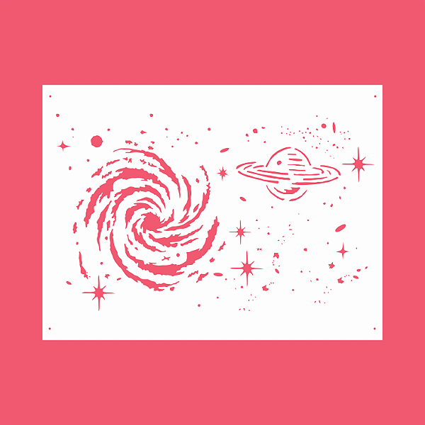 Estêncil Diananicy Nº 210 - Stencil Galáxia