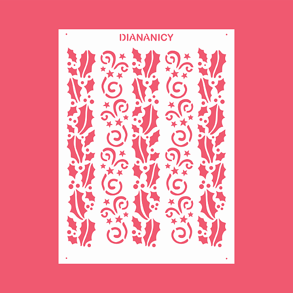 Estêncil Diananicy Nº 238 - Stencil Ramos Natalinos