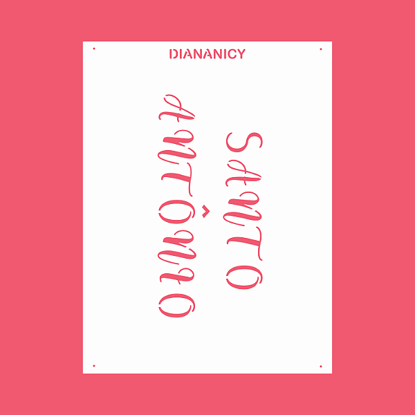 Estêncil Diananicy Nº 243 - Stencil Santo Antônio