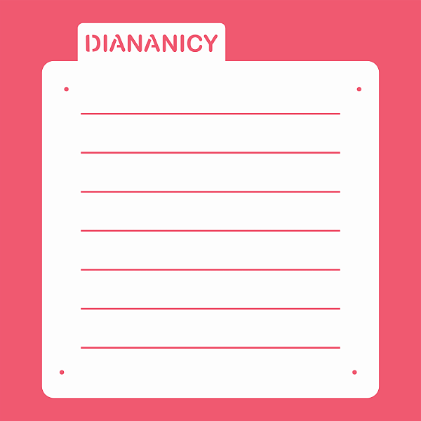 Estêncil Diananicy Nº248  - Stencil Linhas
