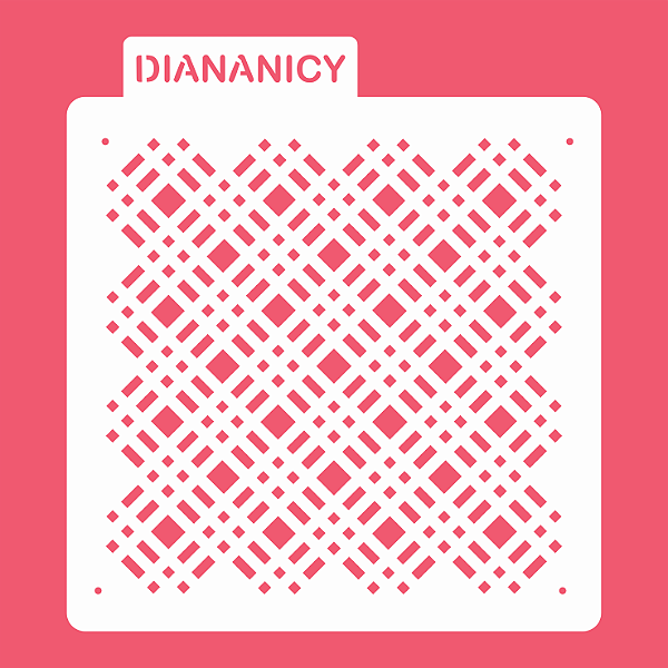 Estêncil Diananicy Nº252  - Stencil Xadrez