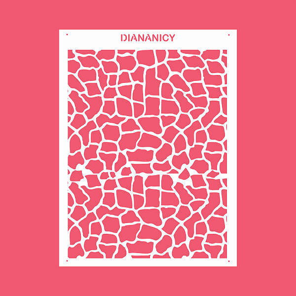 Estêncil Diananicy Nº 253  - Stencil Textura Girafa