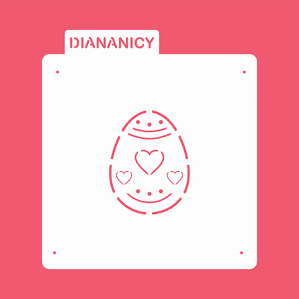 Estêncil Diananicy Nº256  - Stencil Ovo Decorado 1