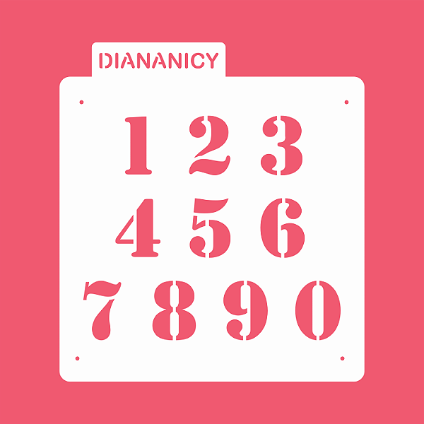 Estêncil Diananicy Nº265 - Stencil Números