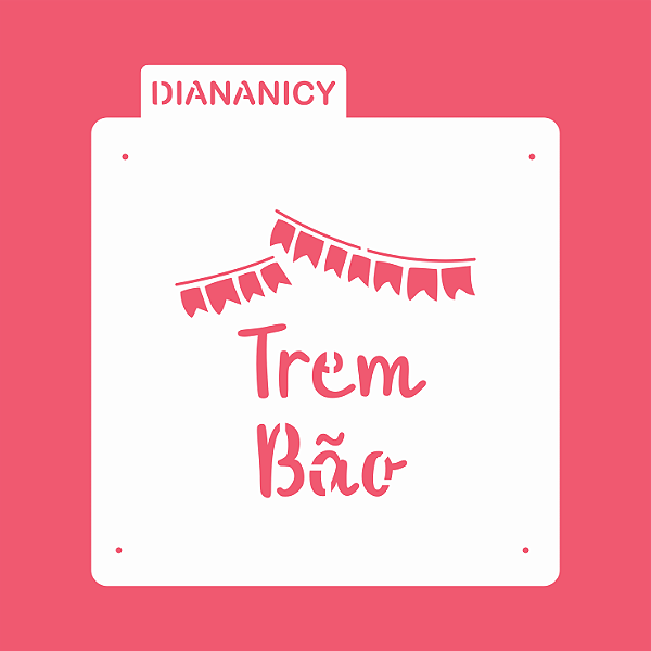 Estêncil Diananicy Nº270 - Stencil Trem Bão