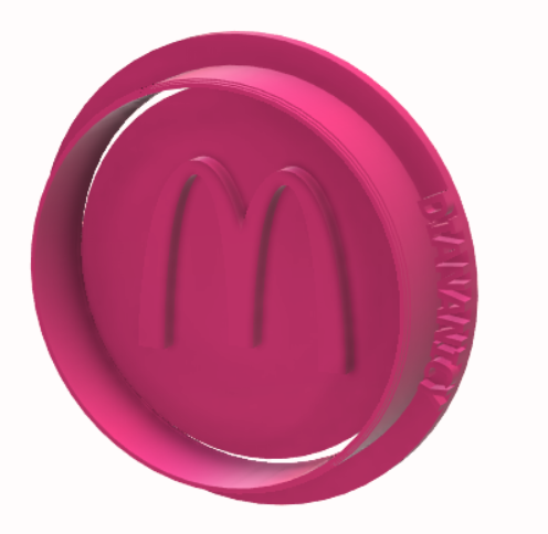 Cortador e Marcador Logo Redondo Mc Donald Méqui Mac 5cm