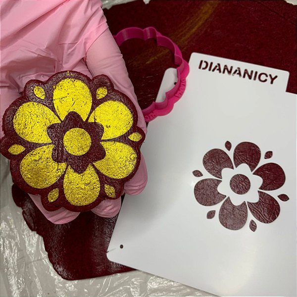 Estêncil Diananicy Nº 290 - Cortador e Stencil Floral - Modelo1