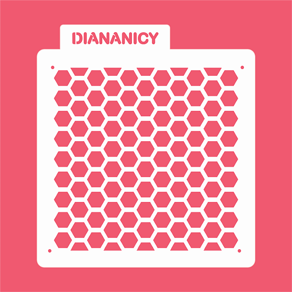 Estêncil Diananicy Nº 274 - Stencil Favo de Mel