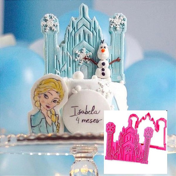 Cortador e marcador castelo grande Frozen Princesas 12cm