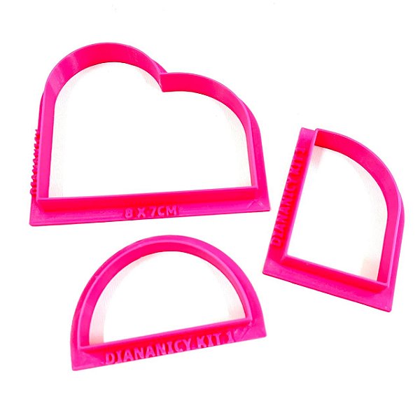 Cortador Moldura Arco com Meia Lua Kit 1 - 8x7cm