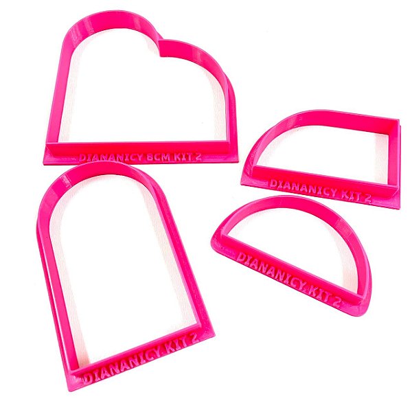 Cortador Moldura Arco com Meia Lua Kit 2 - 8cm