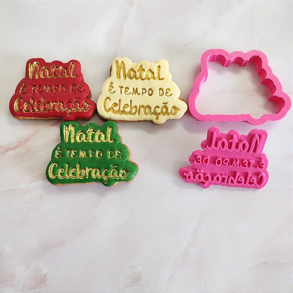 Cortador e Marcador Natal é Tempo de Celebração - D240041