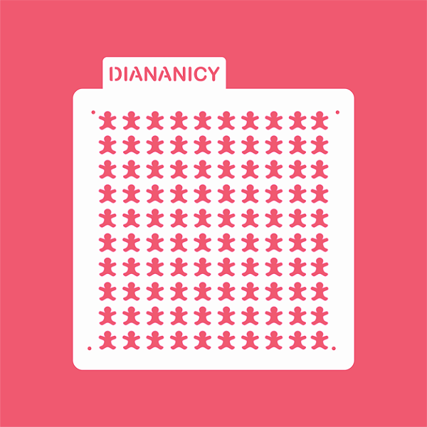 Estêncil Diananicy Nº 308 -  Stencil Gingerbread