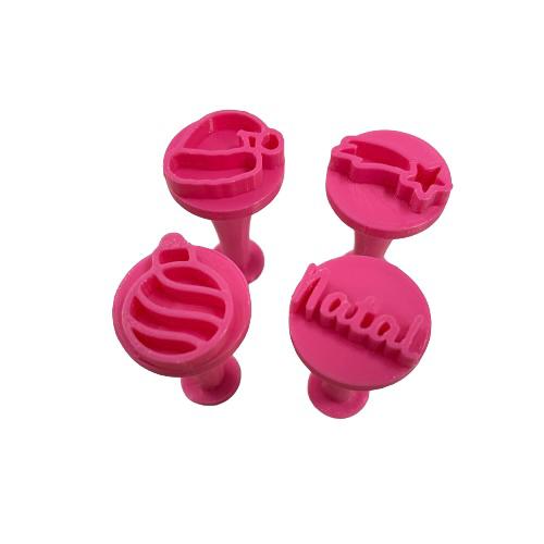Kit 4 Marcador para Doces/Brigadeiros Tema Natal - D240252