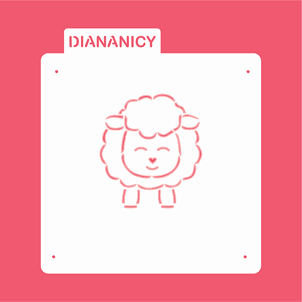 Estêncil Diananicy Nº 319 - Stencil Cordeiro