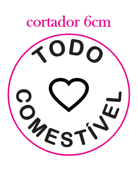 Cortador com Marcador Todo Comestível 6cm