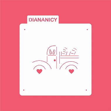 Estêncil Diananicy Nº 337 - Stencil Carrinho Cenoura
