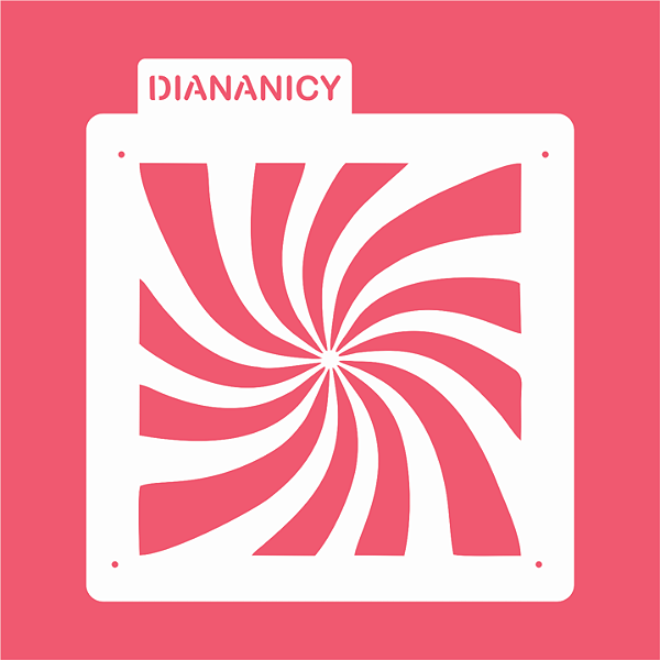 Estêncil Diananicy Nº 373  - Stencil Foco