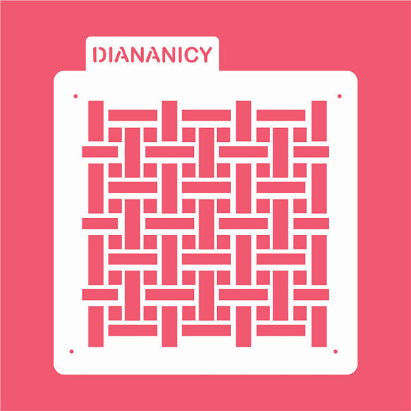 Estêncil Diananicy Nº 369  - Stencil Textura Cesta
