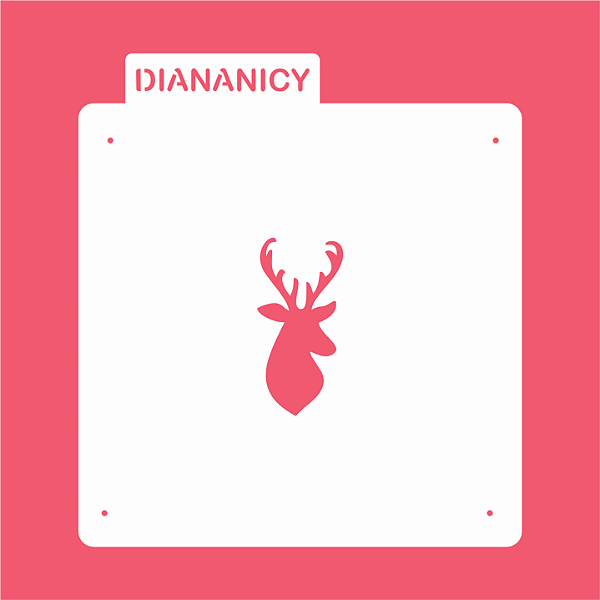 Estêncil Diananicy Nº 323  - Stencil Rena