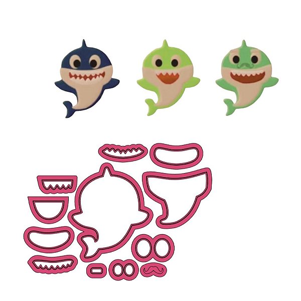 Cortador Tubarão Baby Shark 6cm - D251272