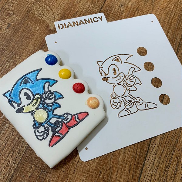 Estêncil Diananicy Nº 466 - Stencil Pintura Sonic Corpinho