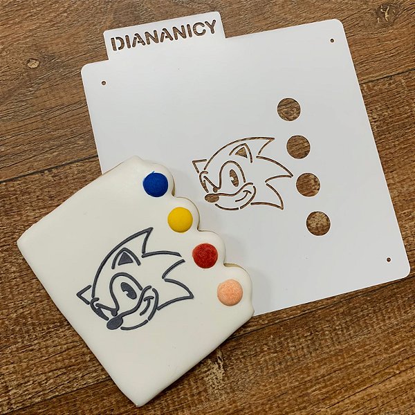Estêncil Diananicy Nº 465 - Stencil Pintura Sonic