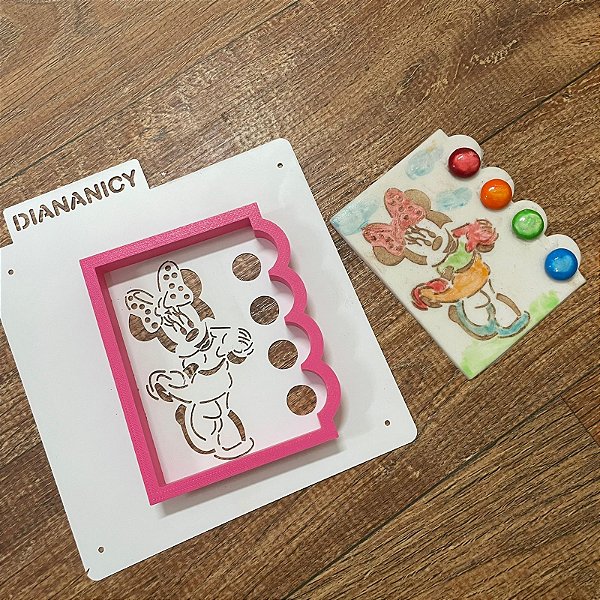 Estêncil Diananicy Nº 464 - Stencil Pintura Minnie