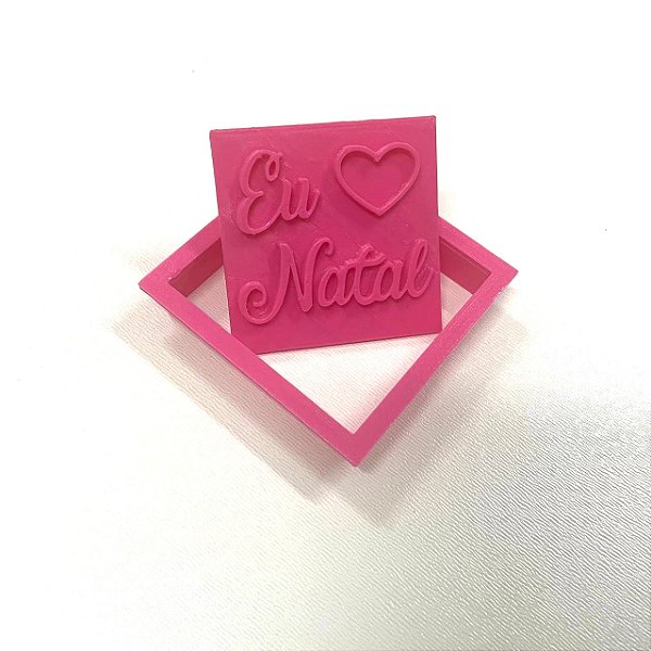 Cortador e Marcador Quadrado Eu amo Natal - D240006