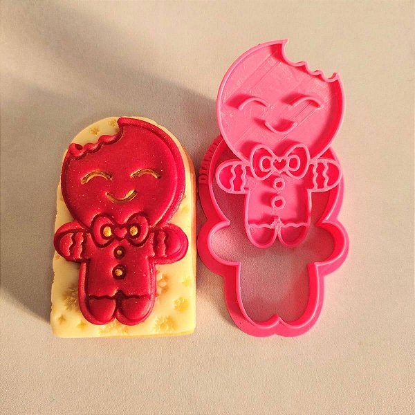 Cortador e Marcador Gingerbread Mordido - D240069