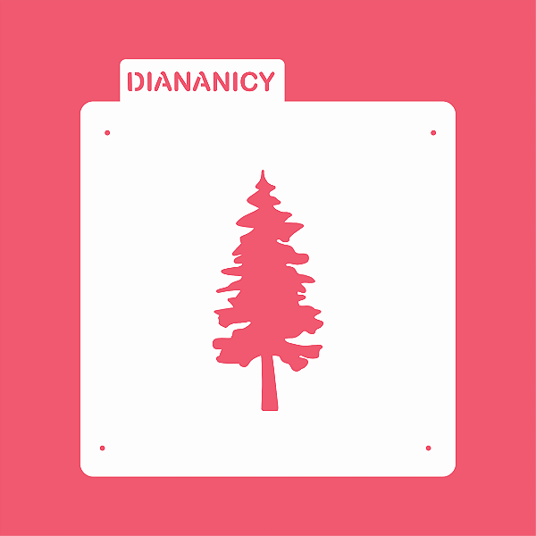 Estêncil Diananicy Nº 405 - Stencil Árvore