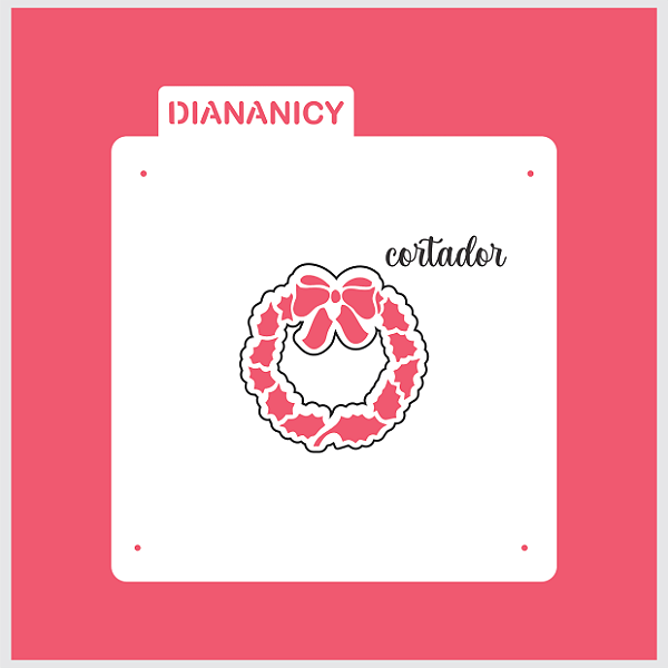 Estêncil Diananicy Nº 475 - Cortador e Stencil Guirlanda