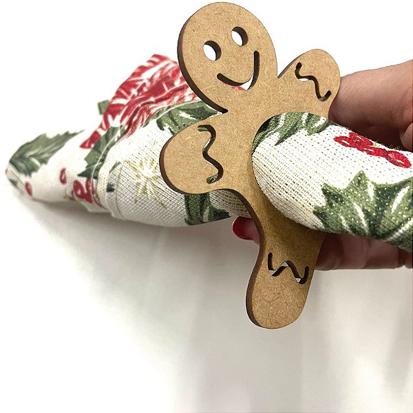 Dupla Porta Guardanapo em MDF - Gingerbread