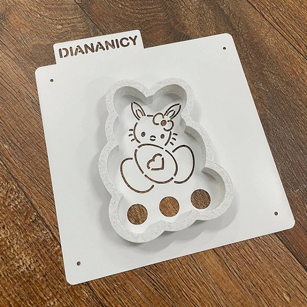 Estêncil Diananicy Nº 462 - Stencil e Cortador Pintura Coelha Ovos