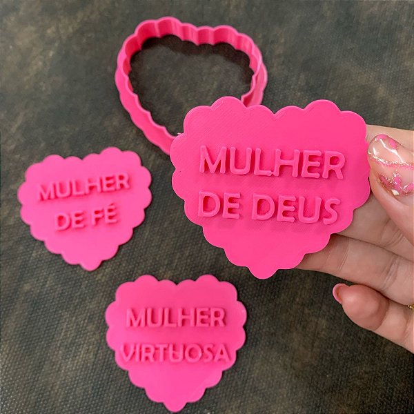 Kit Cortador e Marcador Coração Mulher