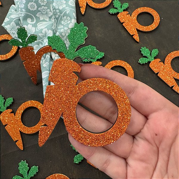 Quatro Porta Guardanapo em MDF - Cenoura