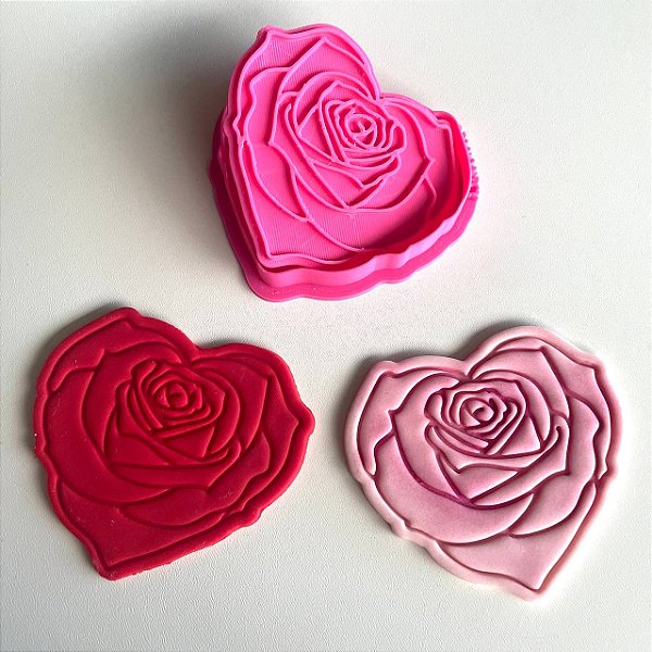 Cortador e Marcador Rosa Coração