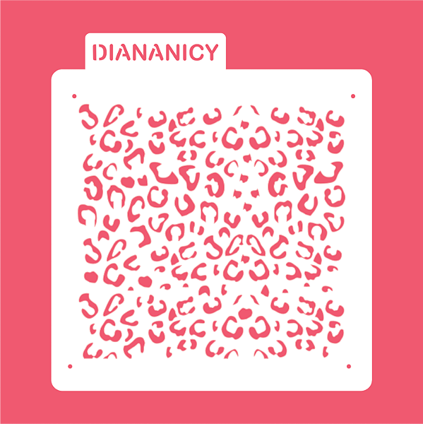 Estêncil Diananicy Nº 399 - Stencil Textura Onça