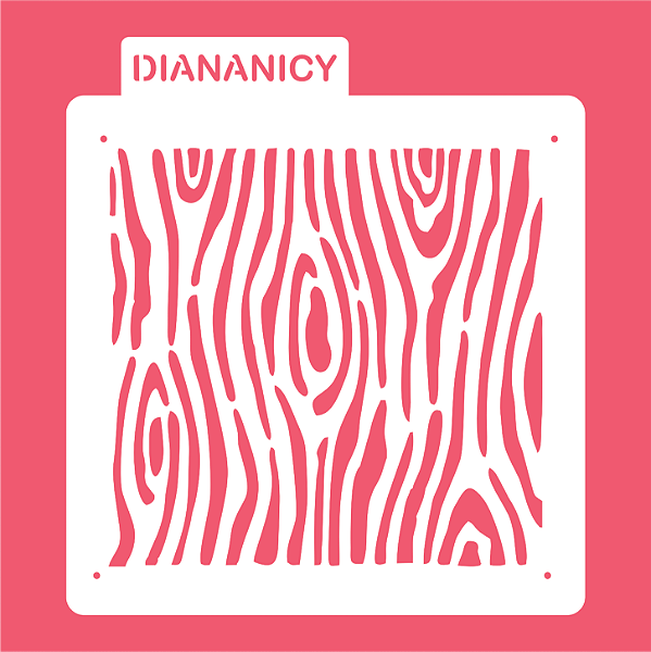 Estêncil Diananicy Nº 421 - Stencil Tronco de Árvore