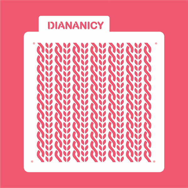 Estêncil Diananicy Nº 455 - Stencil ZigZag Tricô