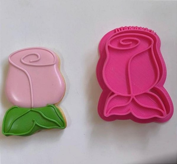 Cortador e Marcador Botão Rosa