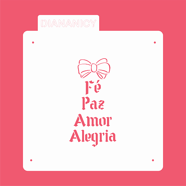 Estêncil Diananicy Nº 486 - Stencil Árvore Palavras