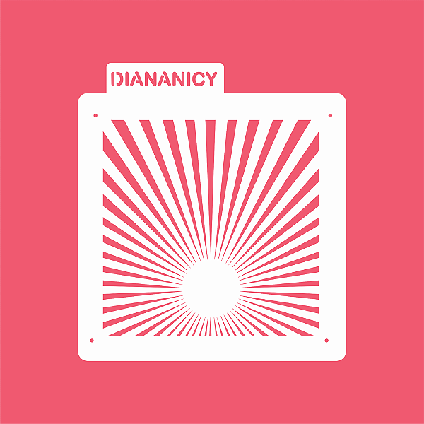 Estêncil Diananicy Nº 495 - Stencil Sol Baixo
