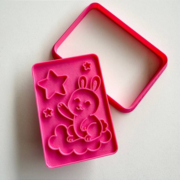 D260037 - Cortador e Marcador Card Coelho nas Nuvens