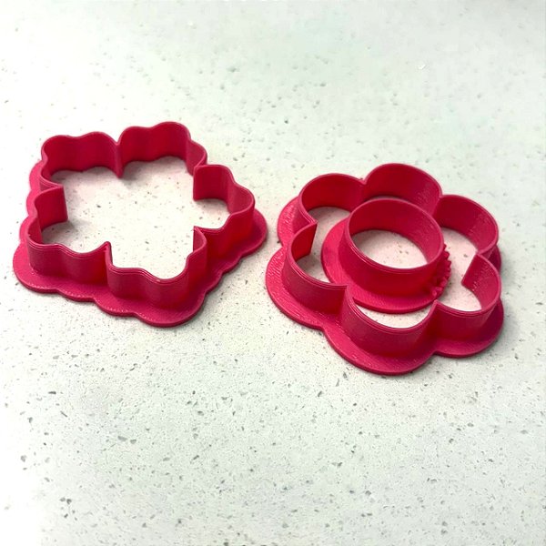 Cortador Dupla Linzer Floral para Rechear - D260296