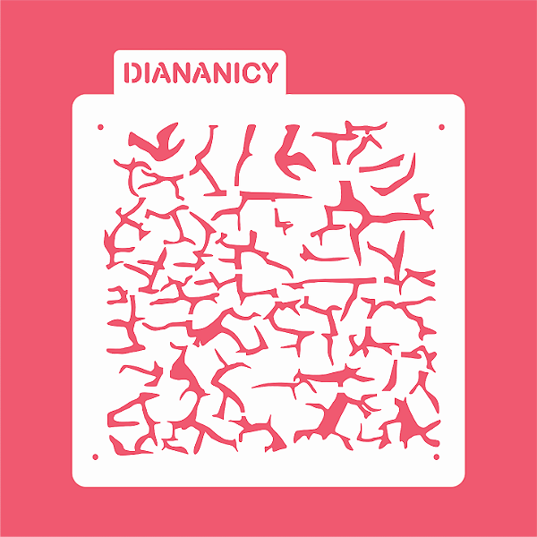 Estêncil Diananicy Nº 596 - Stencil Rocha Rachaduras Confeitaria Pasta Biscoito