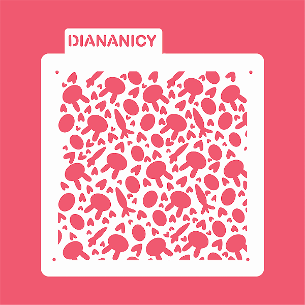 Estêncil Diananicy Nº 598 - Stencil Páscoa Love Confeitaria Pasta Biscoito