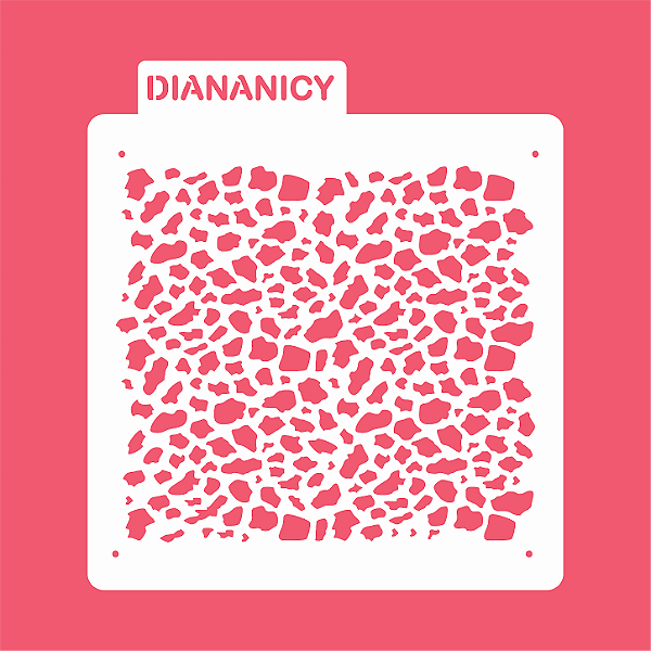 Estêncil Diananicy Nº 605 - Stencil Manchas Vaca Confeitaria Pasta Biscoito